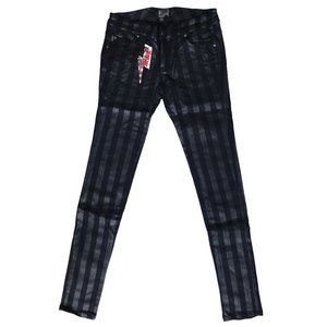 Tripp NYC Gothic Punk Black Striped Skinny Jeans